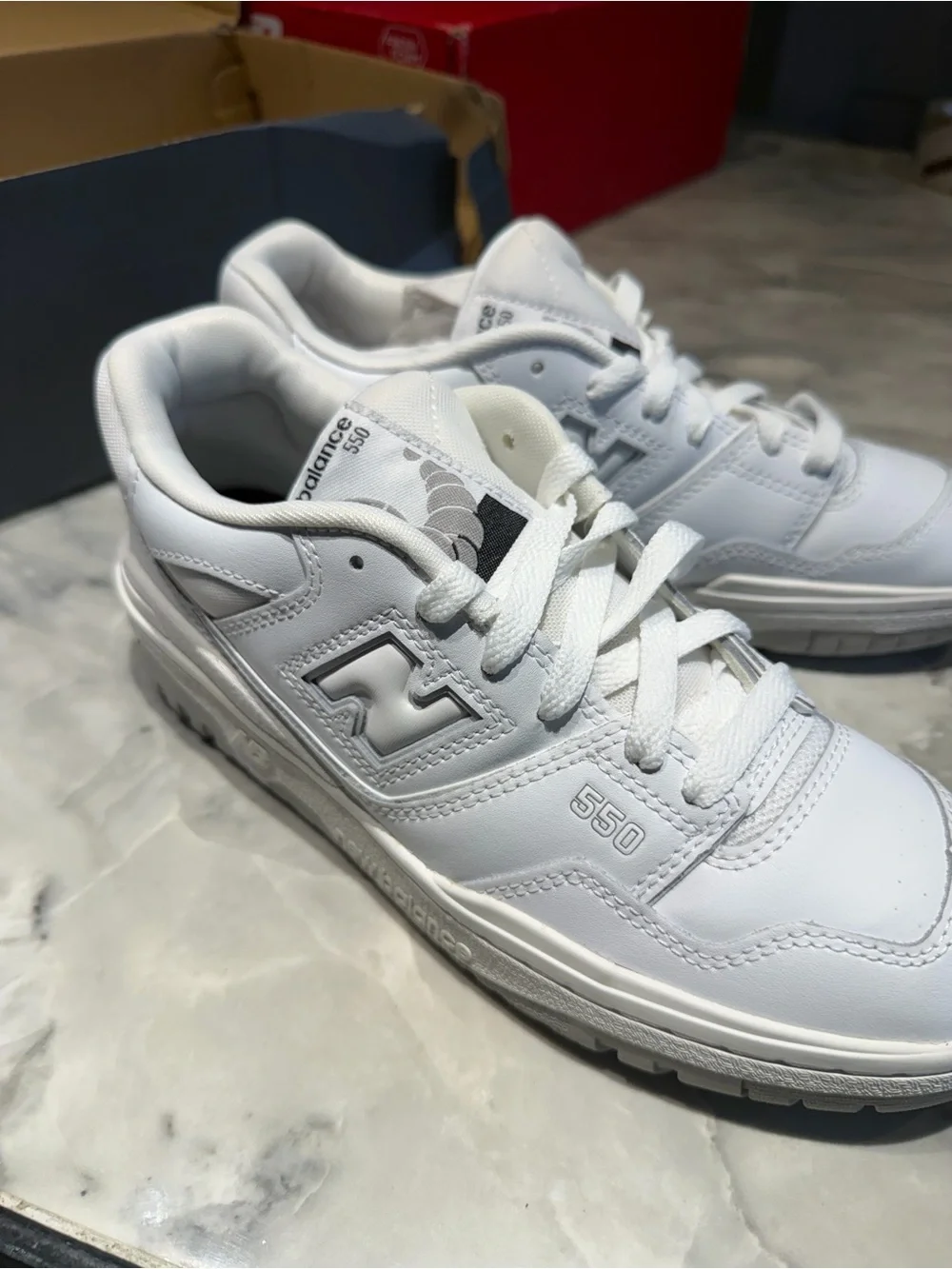 New Balance all white